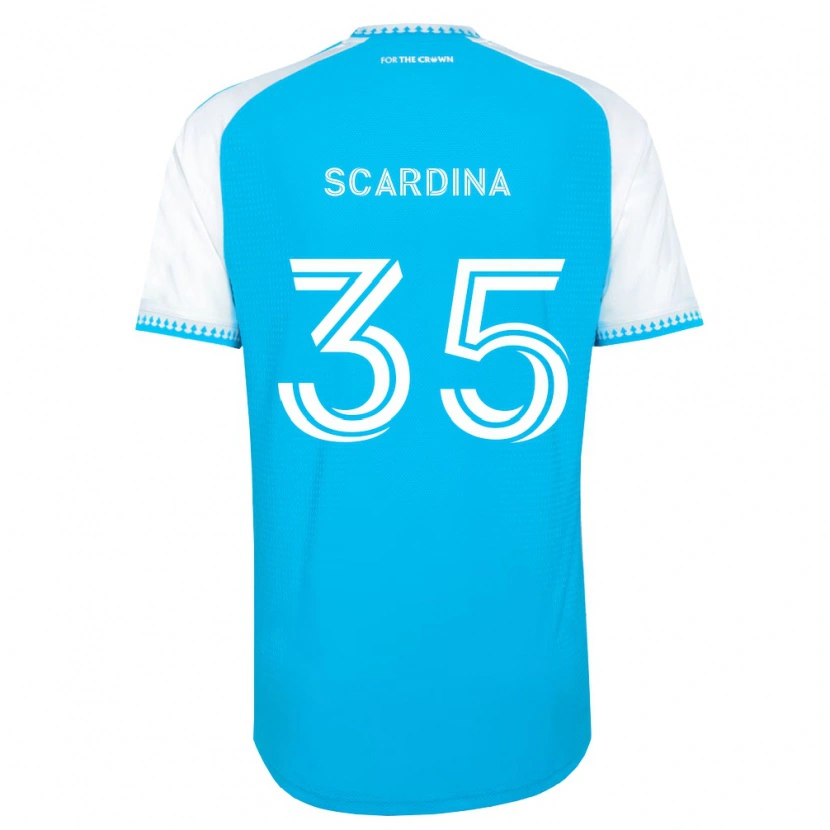 Danxen Barn Nick Scardina #35 Himmelsblå Vit Svart Hemmatröja Matchtröjor 2026/27 Tröjor T-Tröja