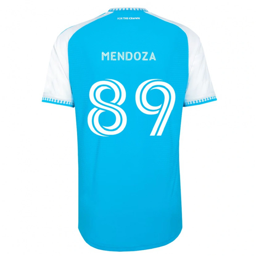 Danxen Barn Adrián Mendoza #89 Himmelsblå Vit Svart Hemmatröja Matchtröjor 2026/27 Tröjor T-Tröja