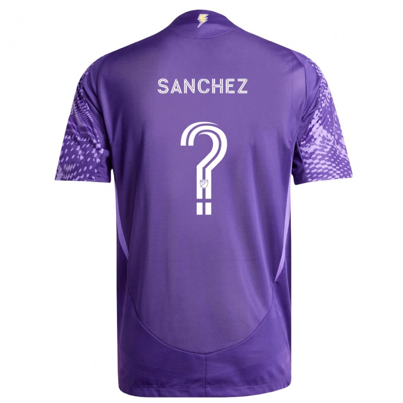 Danxen Barn Fernando Sanchez #0 Lila Vit Hemmatröja Matchtröjor 2026/27 Tröjor T-Tröja