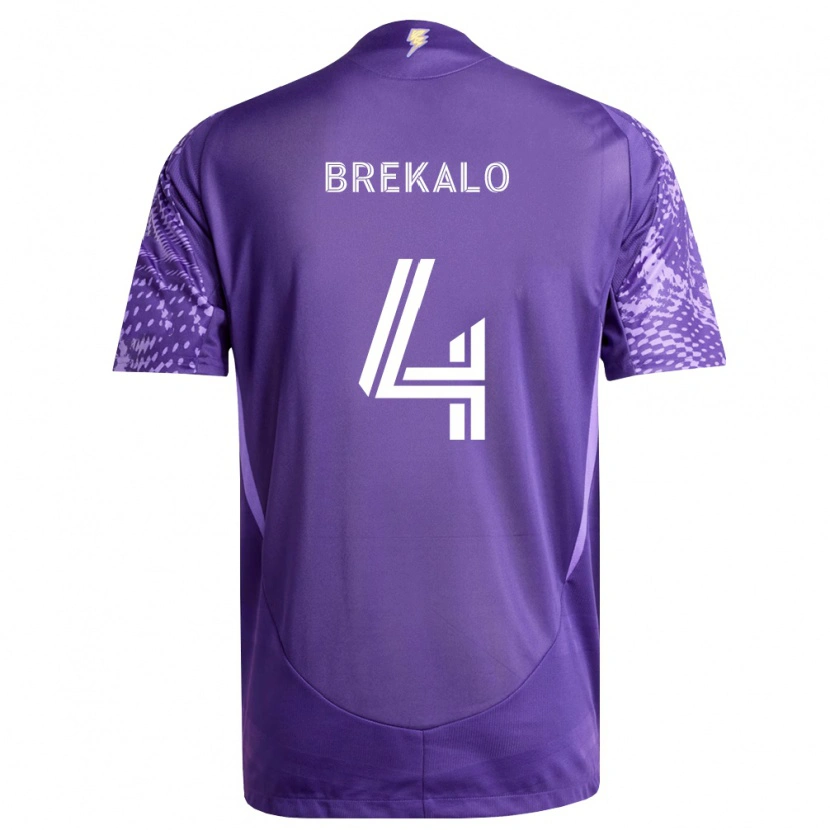 Danxen Barn David Brekalo #4 Lila Vit Hemmatröja Matchtröjor 2026/27 Tröjor T-Tröja