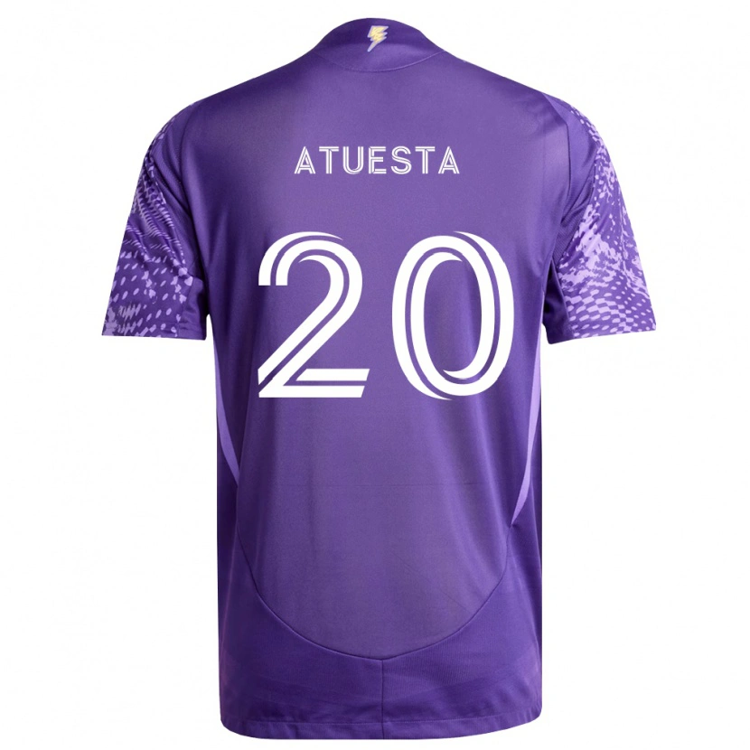 Danxen Barn Eduard Atuesta #20 Lila Vit Hemmatröja Matchtröjor 2026/27 Tröjor T-Tröja