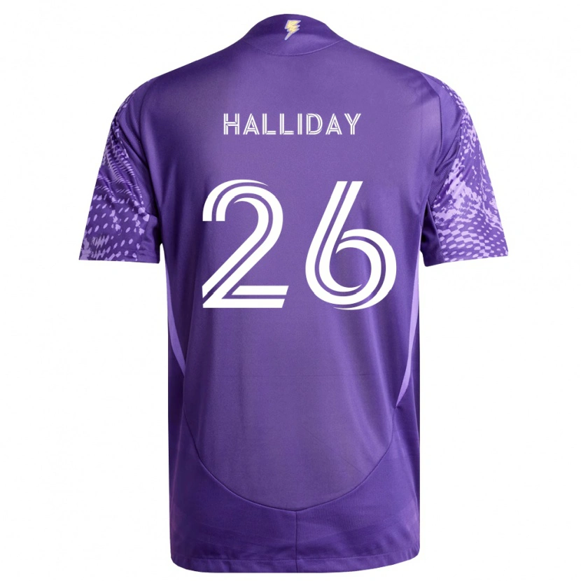 Danxen Barn Michael Halliday #26 Lila Vit Hemmatröja Matchtröjor 2026/27 Tröjor T-Tröja