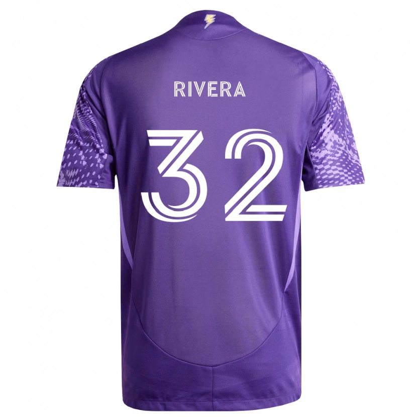 Danxen Barn Wilfredo Rivera #32 Lila Vit Hemmatröja Matchtröjor 2026/27 Tröjor T-Tröja