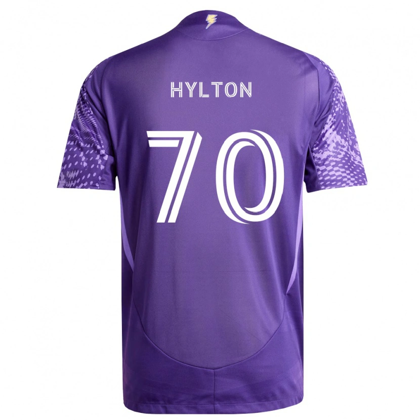 Danxen Barn Justin Hylton #70 Lila Vit Hemmatröja Matchtröjor 2026/27 Tröjor T-Tröja