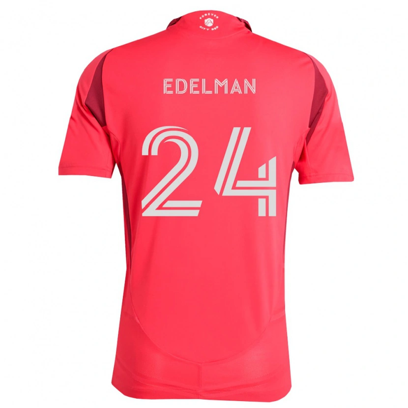Danxen Barn Daniel Edelman #24 Magenta Vit Hemmatröja Matchtröjor 2026/27 Tröjor T-Tröja