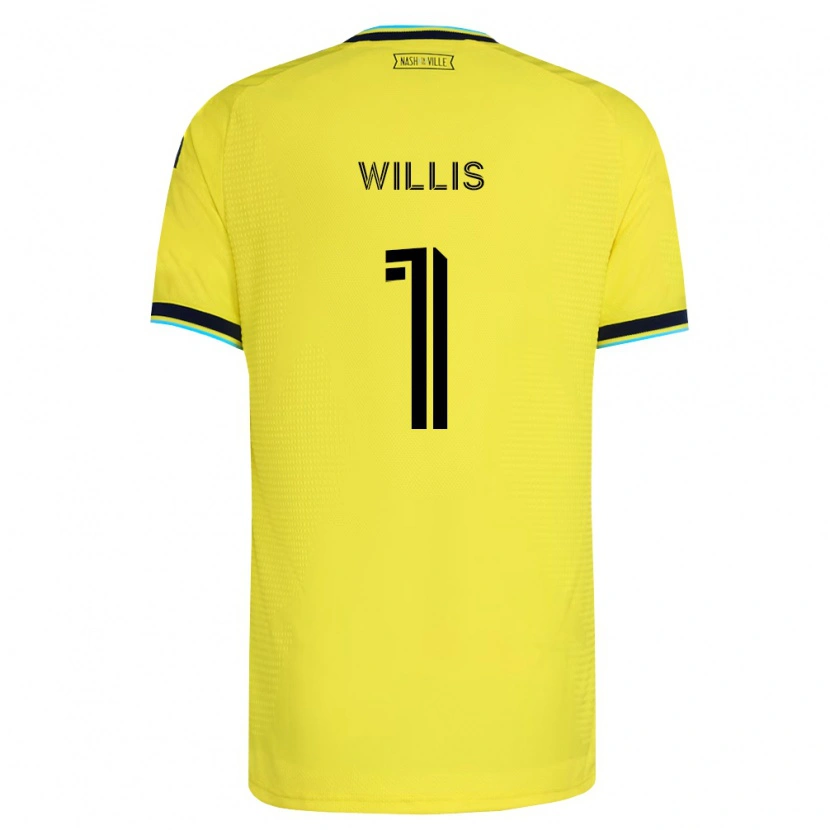 Danxen Barn Joe Willis #1 Ljusgul Marinblå Hemmatröja Matchtröjor 2026/27 Tröjor T-Tröja
