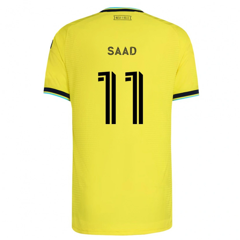 Danxen Barn Elias Saad #11 Ljusgul Marinblå Hemmatröja Matchtröjor 2026/27 Tröjor T-Tröja