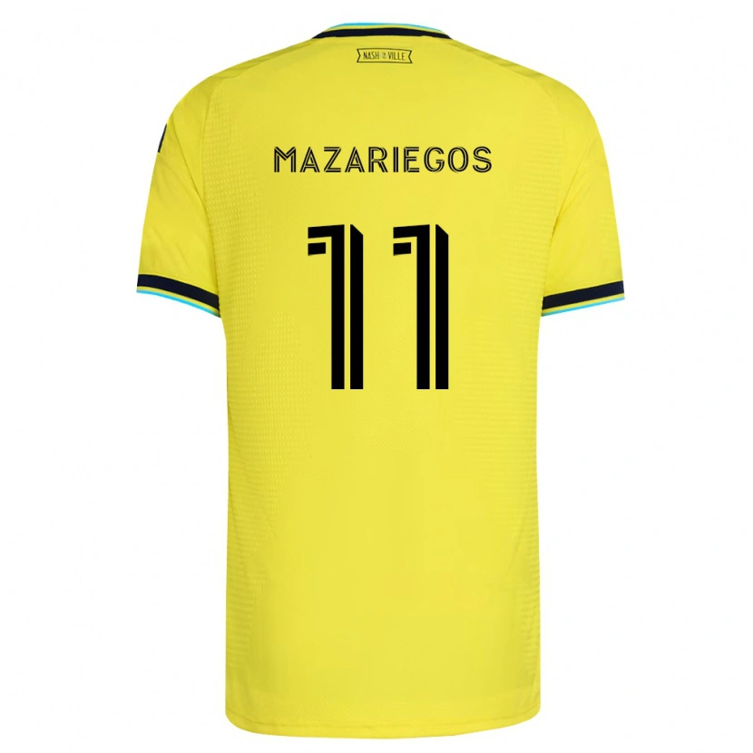 Danxen Barn Jacob Mazariegos #11 Ljusgul Marinblå Hemmatröja Matchtröjor 2026/27 Tröjor T-Tröja