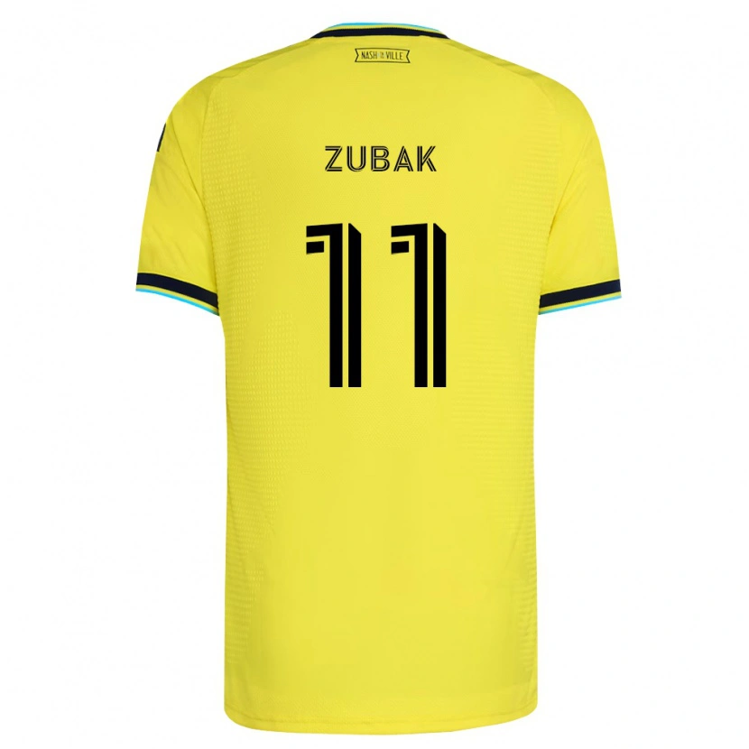 Danxen Barn Ethan Zubak #11 Ljusgul Marinblå Hemmatröja Matchtröjor 2026/27 Tröjor T-Tröja