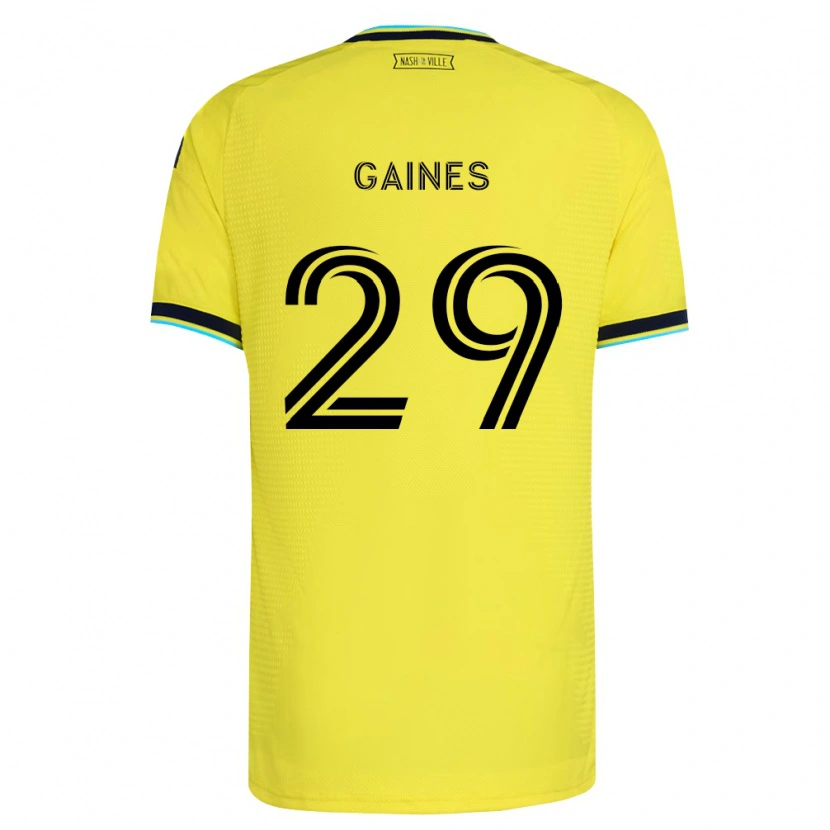 Danxen Barn Julian Gaines #29 Ljusgul Marinblå Hemmatröja Matchtröjor 2026/27 Tröjor T-Tröja