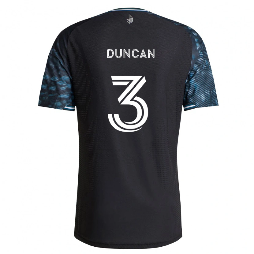 Danxen Barn Kyle Duncan #3 Svart Vit Hemmatröja Matchtröjor 2026/27 Tröjor T-Tröja