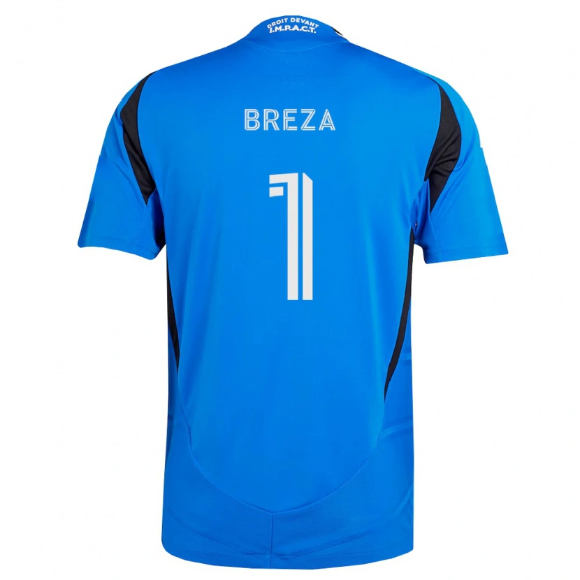 Danxen Barn Sébastian Breza #1 Blå Vit Svart Hemmatröja Matchtröjor 2026/27 Tröjor T-Tröja