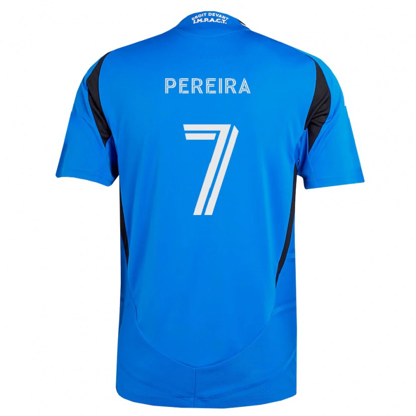 Danxen Barn Daniel Pereira #7 Blå Vit Svart Hemmatröja Matchtröjor 2026/27 Tröjor T-Tröja