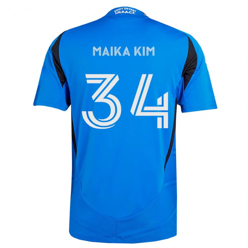 Danxen Barn Guerrier Maika Kim #34 Blå Vit Svart Hemmatröja Matchtröjor 2026/27 Tröjor T-Tröja
