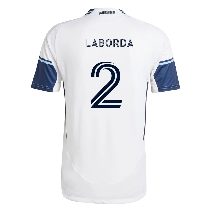 Danxen Barn Mathías Laborda #2 Vit Kungligt Blå Hemmatröja Matchtröjor 2026/27 Tröjor T-Tröja