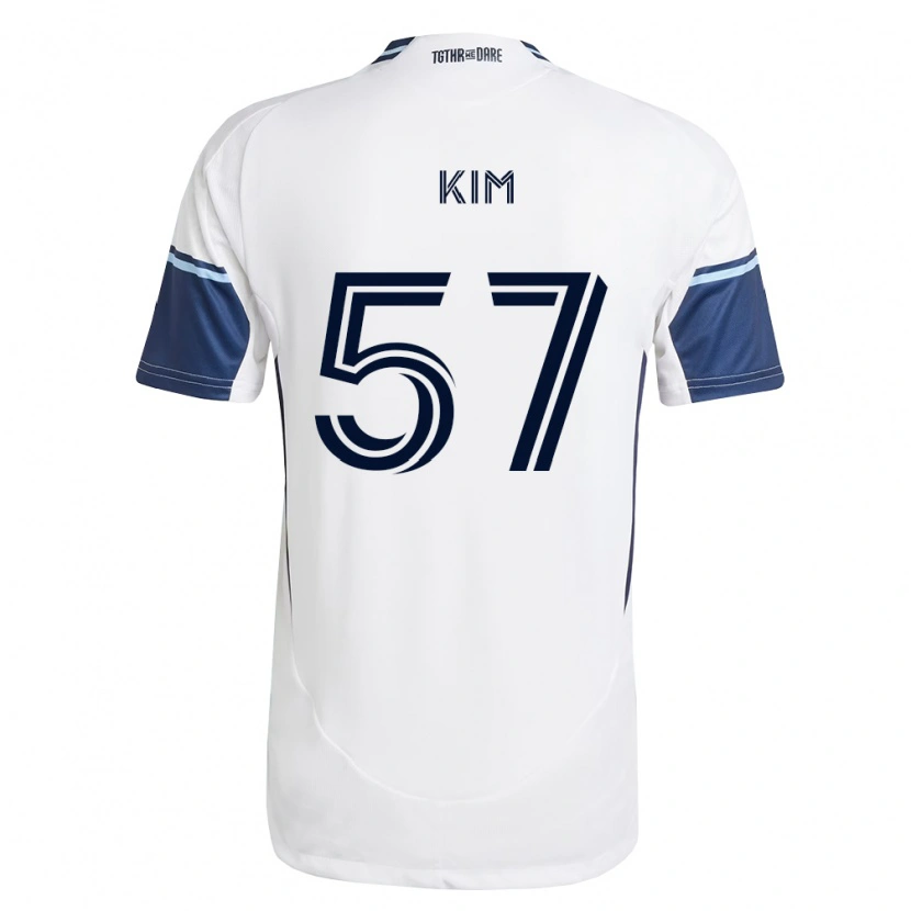 Danxen Barn Jayden Kim #57 Vit Kungligt Blå Hemmatröja Matchtröjor 2026/27 Tröjor T-Tröja