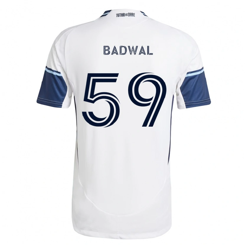 Danxen Barn Jeevan Badwal #59 Vit Kungligt Blå Hemmatröja Matchtröjor 2026/27 Tröjor T-Tröja