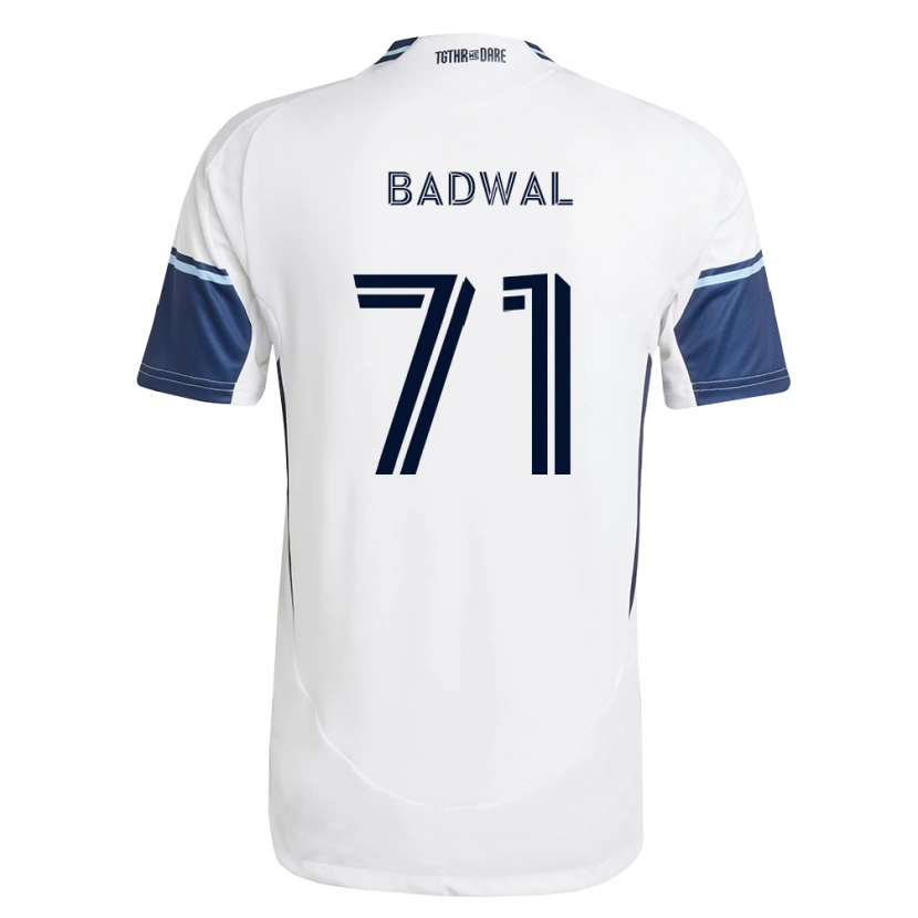 Danxen Barn Manav Badwal #71 Vit Kungligt Blå Hemmatröja Matchtröjor 2026/27 Tröjor T-Tröja