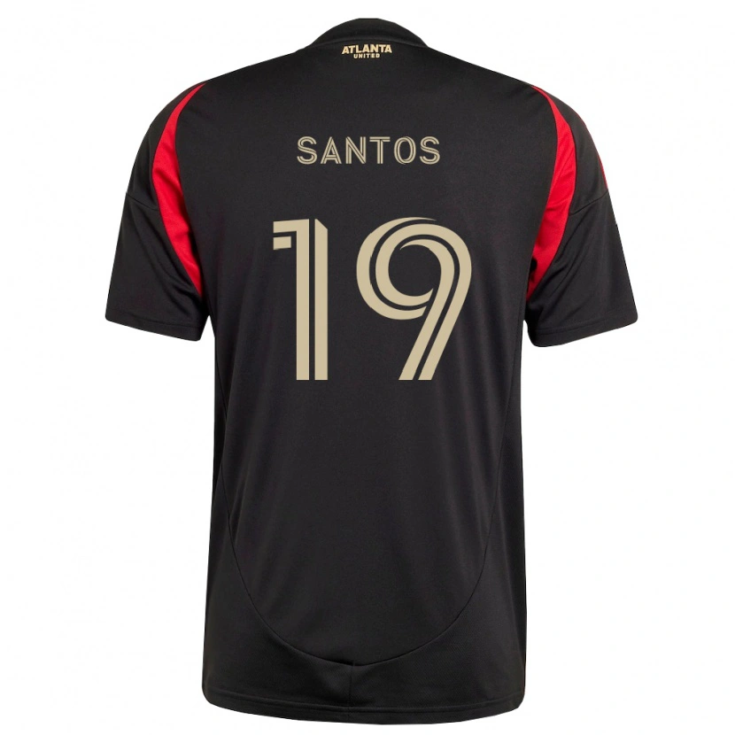 Danxen Barn Sergio Santos #19 Svart Röd Hemmatröja Matchtröjor 2026/27 Tröjor T-Tröja