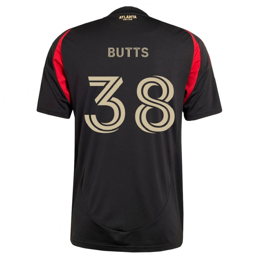 Danxen Barn Liam Butts #38 Svart Röd Hemmatröja Matchtröjor 2026/27 Tröjor T-Tröja