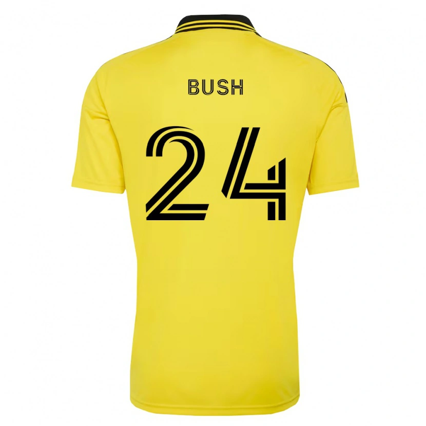 Danxen Barn Evan Bush #24 Gul Svart Hemmatröja Matchtröjor 2026/27 Tröjor T-Tröja