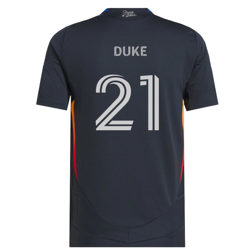 Danxen Barn Bryce Duke #21 Mörkgrå Röd Hemmatröja Matchtröjor 2026/27 Tröjor T-Tröja