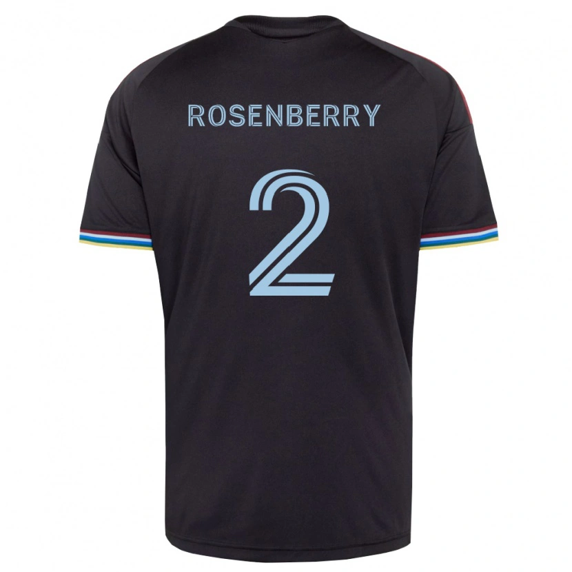 Danxen Barn Keegan Rosenberry #2 Svart Himmelsblå Hemmatröja Matchtröjor 2026/27 Tröjor T-Tröja