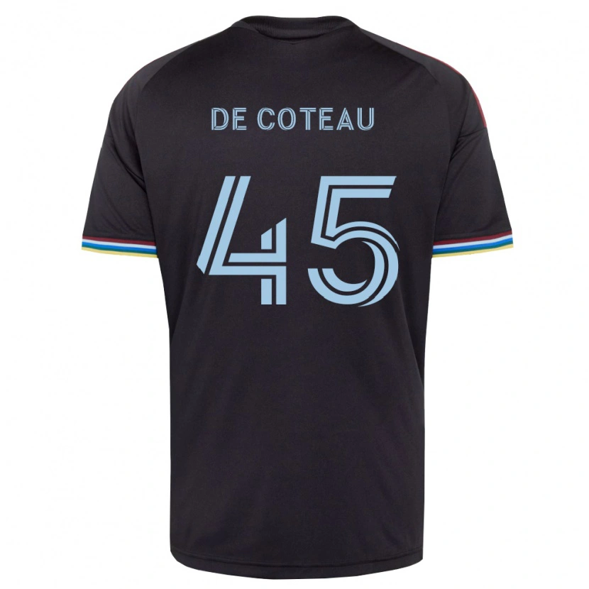 Danxen Barn Jabari De Coteau #45 Svart Himmelsblå Hemmatröja Matchtröjor 2026/27 Tröjor T-Tröja