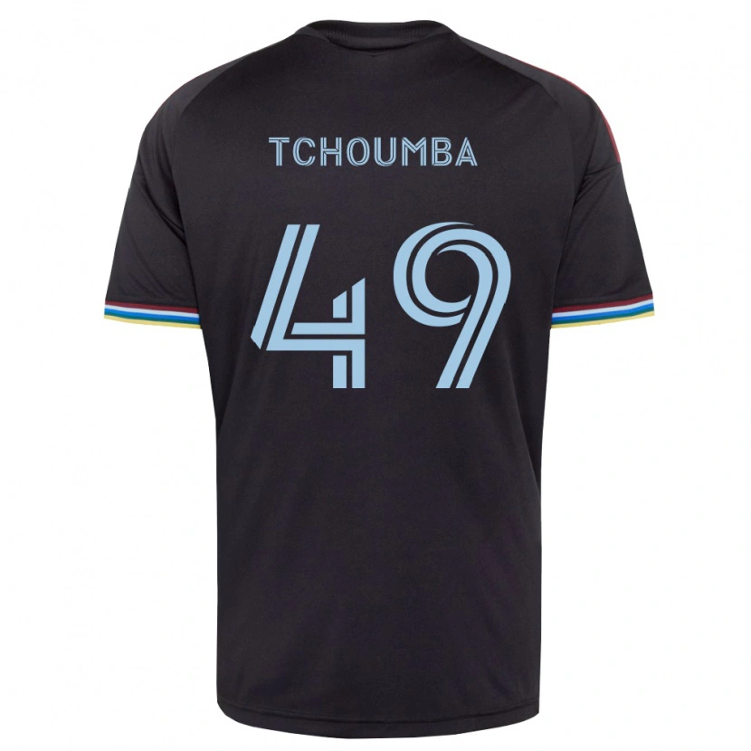 Danxen Barn Nathan Tchoumba #49 Svart Himmelsblå Hemmatröja Matchtröjor 2026/27 Tröjor T-Tröja