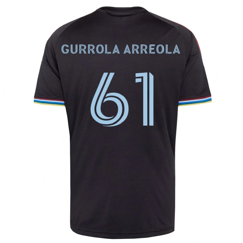 Danxen Barn Diego Gurrola Arreola #61 Svart Himmelsblå Hemmatröja Matchtröjor 2026/27 Tröjor T-Tröja