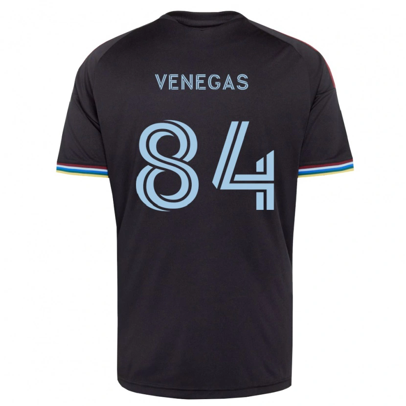 Danxen Barn Pedro Venegas #84 Svart Himmelsblå Hemmatröja Matchtröjor 2026/27 Tröjor T-Tröja