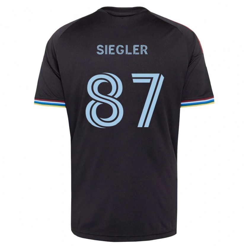Danxen Barn Sebastian Siegler #87 Svart Himmelsblå Hemmatröja Matchtröjor 2026/27 Tröjor T-Tröja
