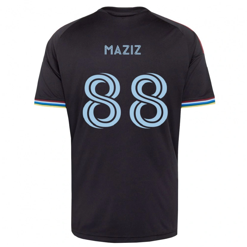 Danxen Barn Youssef Maziz #88 Svart Himmelsblå Hemmatröja Matchtröjor 2026/27 Tröjor T-Tröja