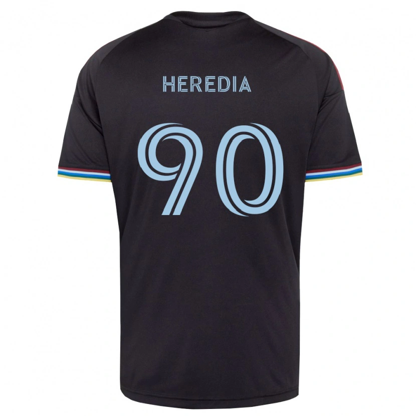 Danxen Barn Edgar Heredia #90 Svart Himmelsblå Hemmatröja Matchtröjor 2026/27 Tröjor T-Tröja