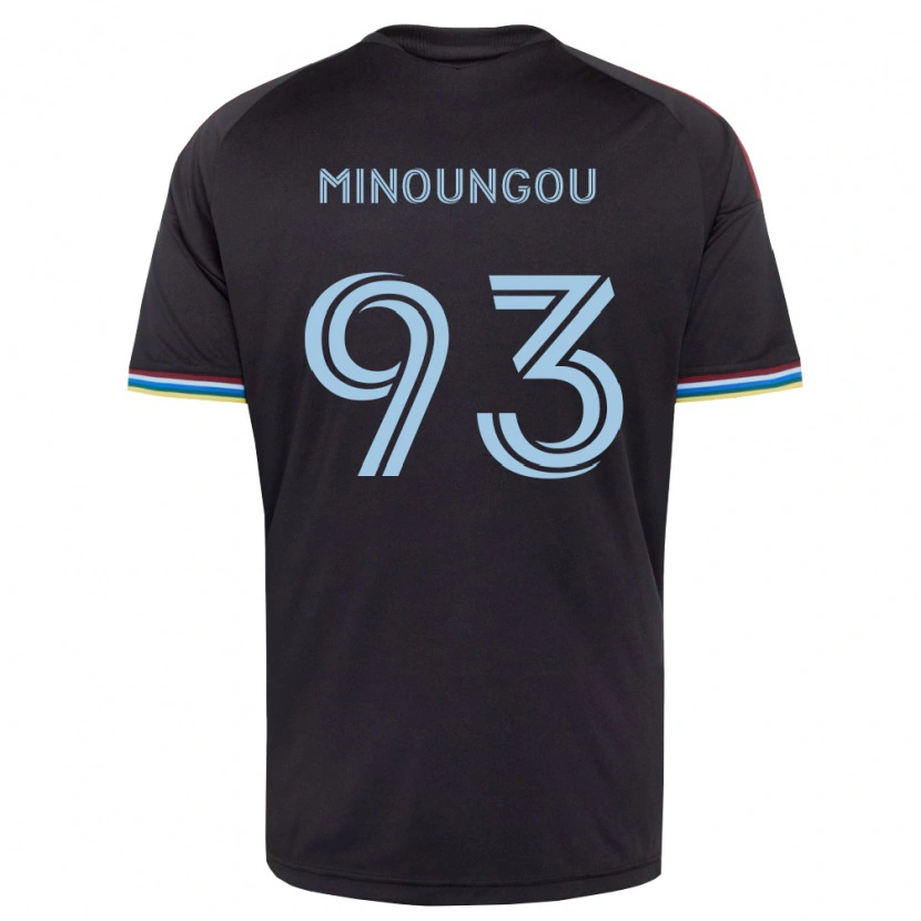 Danxen Barn Georgi Minoungou #93 Svart Himmelsblå Hemmatröja Matchtröjor 2026/27 Tröjor T-Tröja