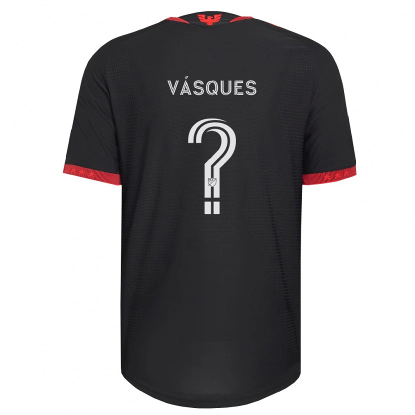 Danxen Barn Gabriel Vásques #0 Svart Vit Röd Hemmatröja Matchtröjor 2026/27 Tröjor T-Tröja