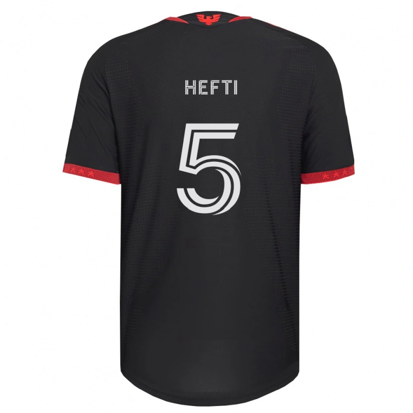 Danxen Barn Silvan Hefti #5 Svart Vit Röd Hemmatröja Matchtröjor 2026/27 Tröjor T-Tröja