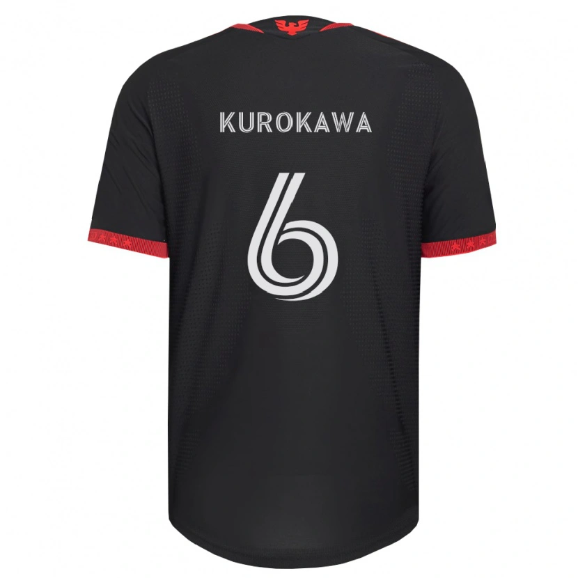 Danxen Barn Keisuke Kurokawa #6 Svart Vit Röd Hemmatröja Matchtröjor 2026/27 Tröjor T-Tröja
