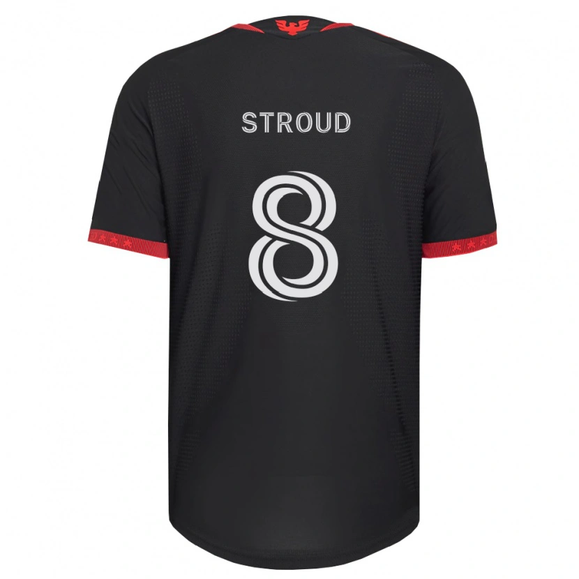 Danxen Barn Jared Stroud #8 Svart Vit Röd Hemmatröja Matchtröjor 2026/27 Tröjor T-Tröja