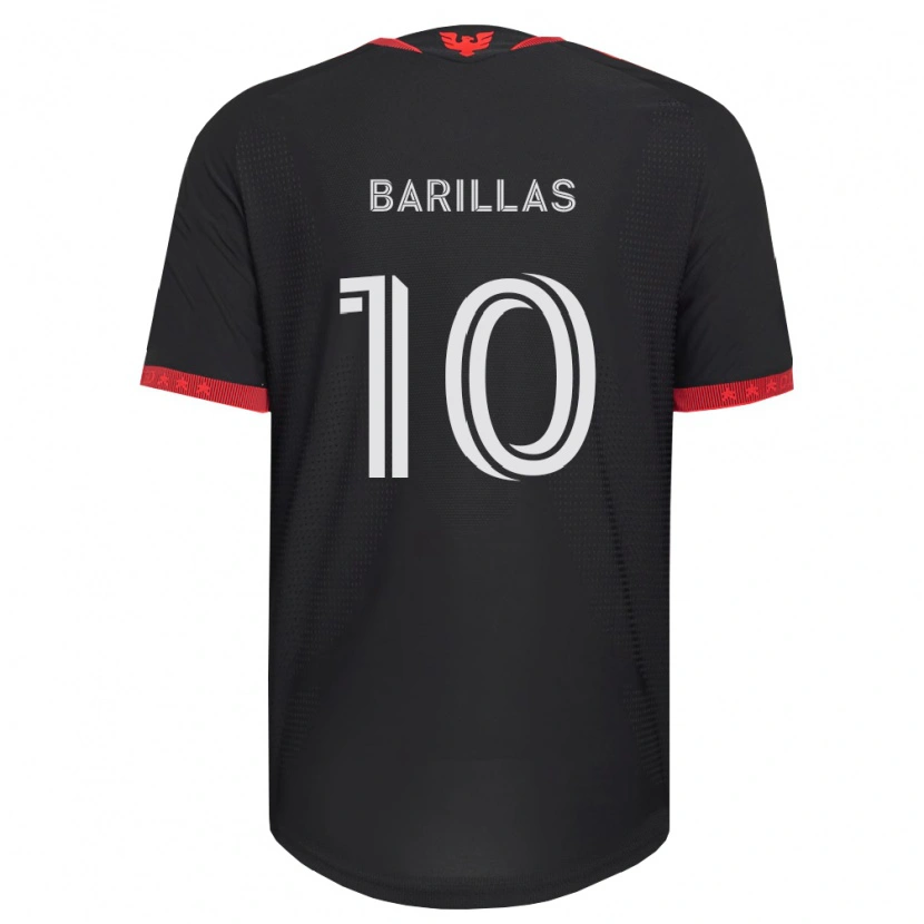 Danxen Barn Mayson Barillas #10 Svart Vit Röd Hemmatröja Matchtröjor 2026/27 Tröjor T-Tröja