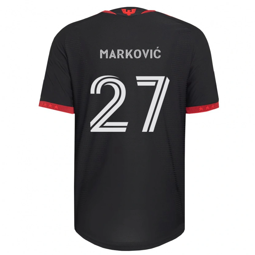 Danxen Barn Nikola Marković #27 Svart Vit Röd Hemmatröja Matchtröjor 2026/27 Tröjor T-Tröja