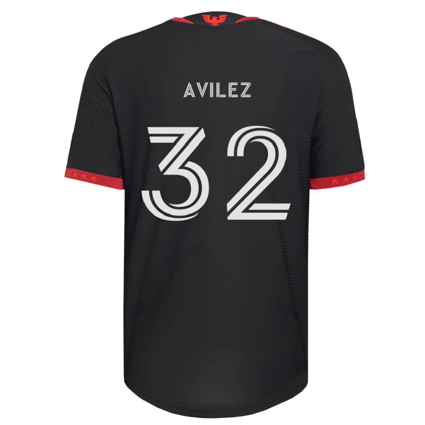 Danxen Barn Oscar Avilez #32 Svart Vit Röd Hemmatröja Matchtröjor 2026/27 Tröjor T-Tröja