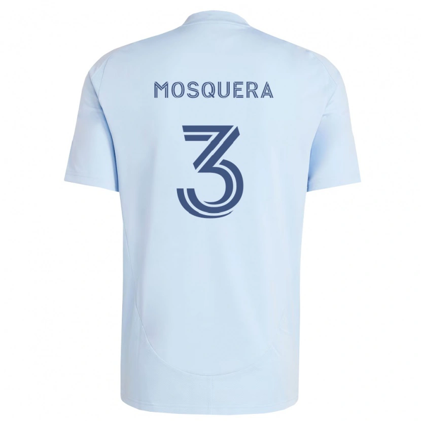 Danxen Barn Moisés Mosquera #3 Ljusblå Ljusgrå Hemmatröja Matchtröjor 2026/27 Tröjor T-Tröja
