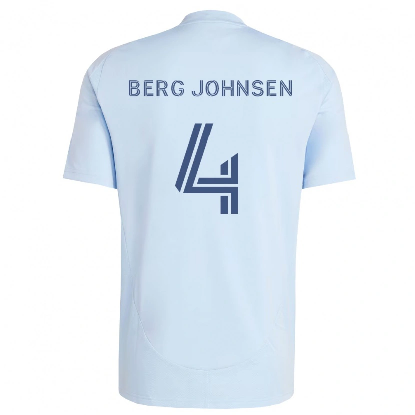 Danxen Barn Lasse Berg Johnsen #4 Ljusblå Ljusgrå Hemmatröja Matchtröjor 2026/27 Tröjor T-Tröja