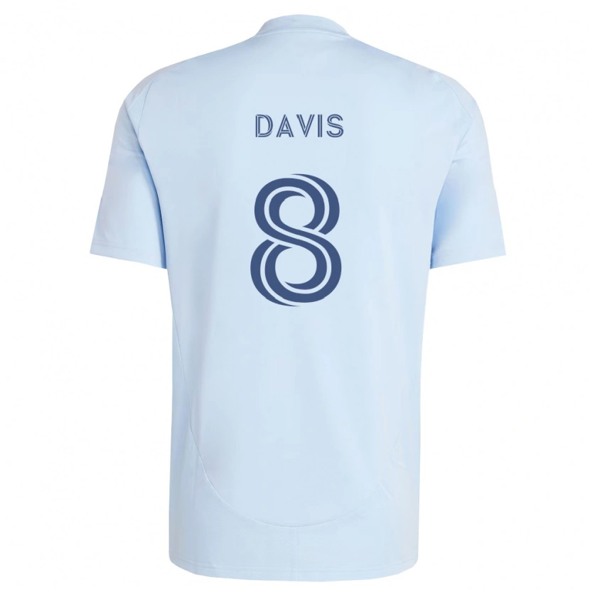 Danxen Barn Jake Davis #8 Ljusblå Ljusgrå Hemmatröja Matchtröjor 2026/27 Tröjor T-Tröja