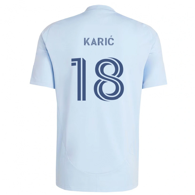 Danxen Barn Emir Karić #18 Ljusblå Ljusgrå Hemmatröja Matchtröjor 2026/27 Tröjor T-Tröja
