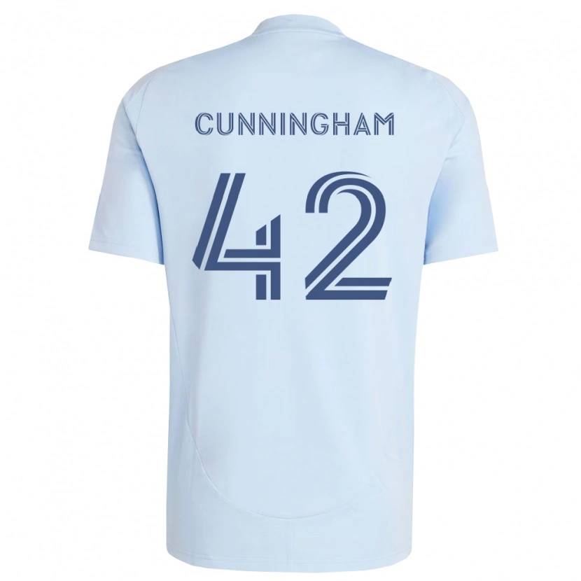 Danxen Barn Alex Cunningham #42 Ljusblå Ljusgrå Hemmatröja Matchtröjor 2026/27 Tröjor T-Tröja