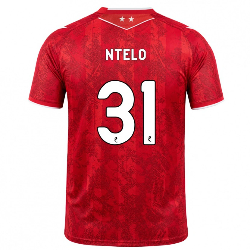 Danxen Barn Mitchy Ntelo #31 Röd Vit Hemmatröja Matchtröjor 2026/27 Tröjor T-Tröja