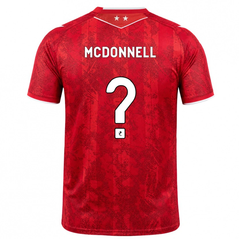 Danxen Barn Noah Mcdonnell #0 Röd Vit Hemmatröja Matchtröjor 2026/27 Tröjor T-Tröja