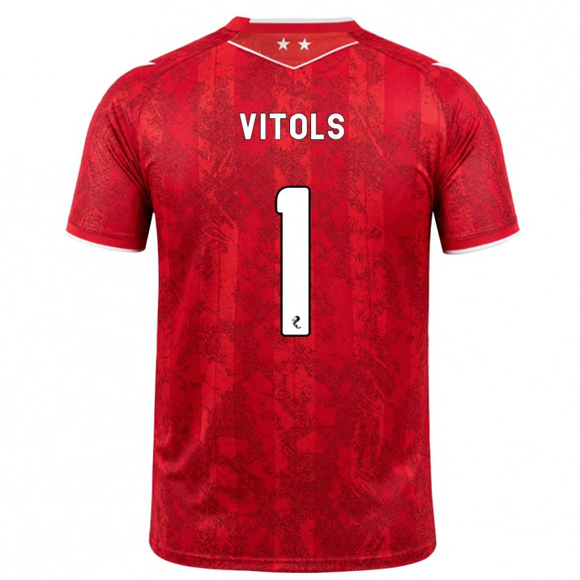 Danxen Barn Rodrigo Vitols #1 Röd Vit Hemmatröja Matchtröjor 2026/27 Tröjor T-Tröja